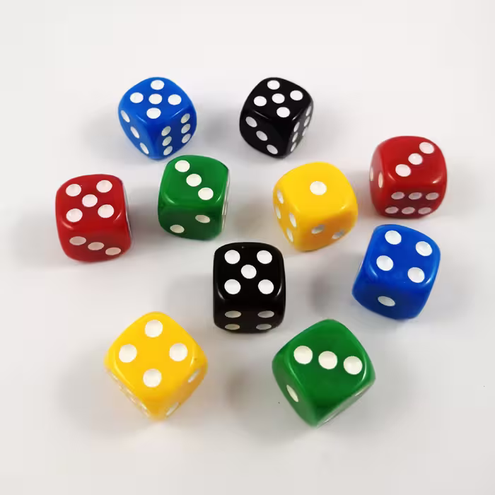 تاس بازی مدل Round Dice کد ATY-1010 مجموعه 10 عددی