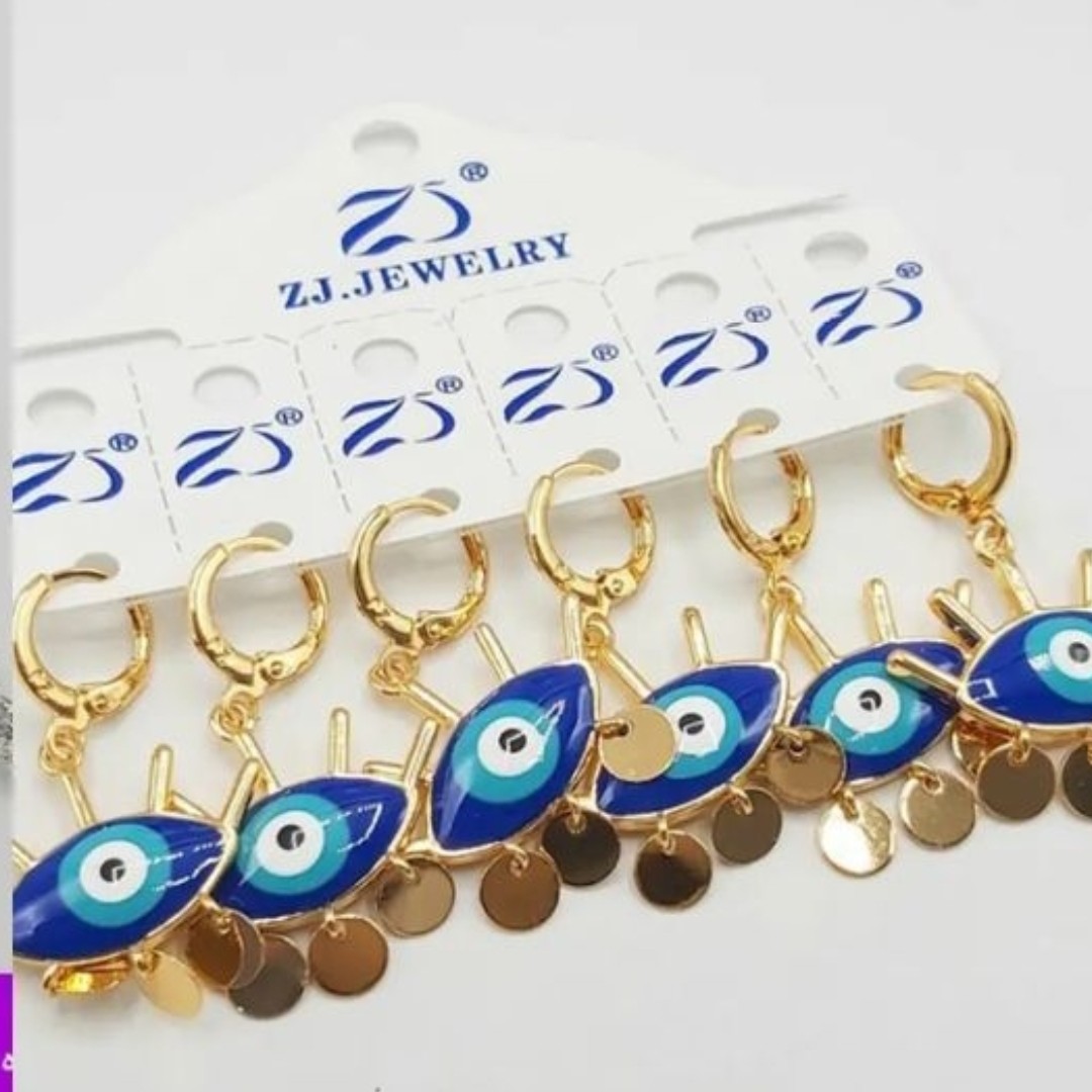 گوشواره طرح چشم زخم