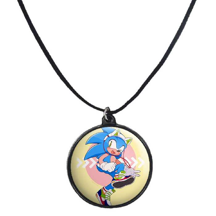 گردنبند پرمانه طرح سونیک کد pmb.14996 مدل دو طرفه