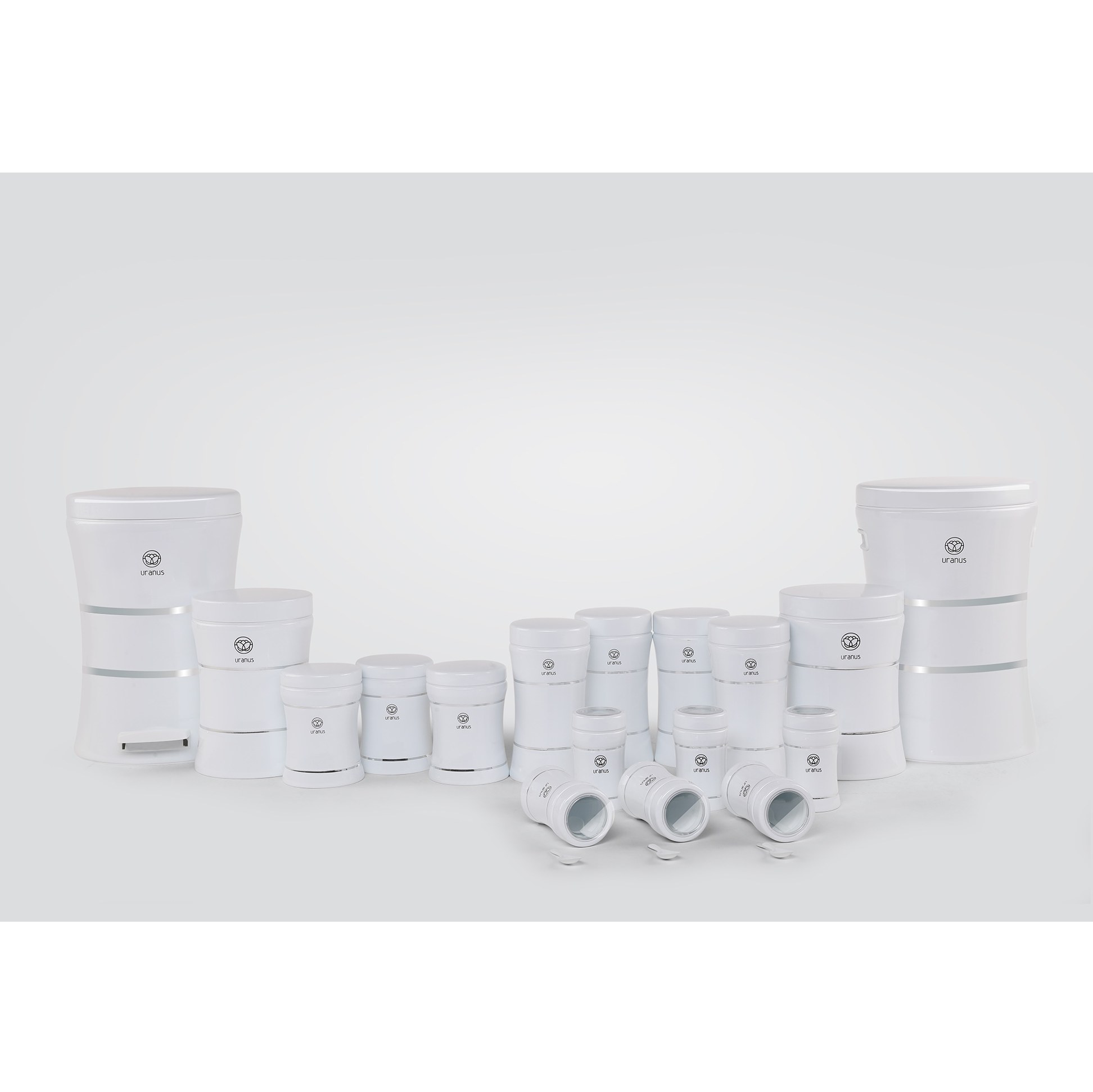 سرویس آشپزخانه اورانوس 17 پارچه مدل کلاسیک سفید