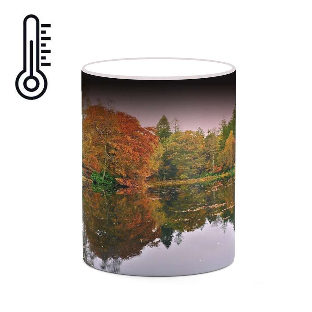 ماگ حرارتی کاکتی طرح منظره پاییزی مدل mgh18550