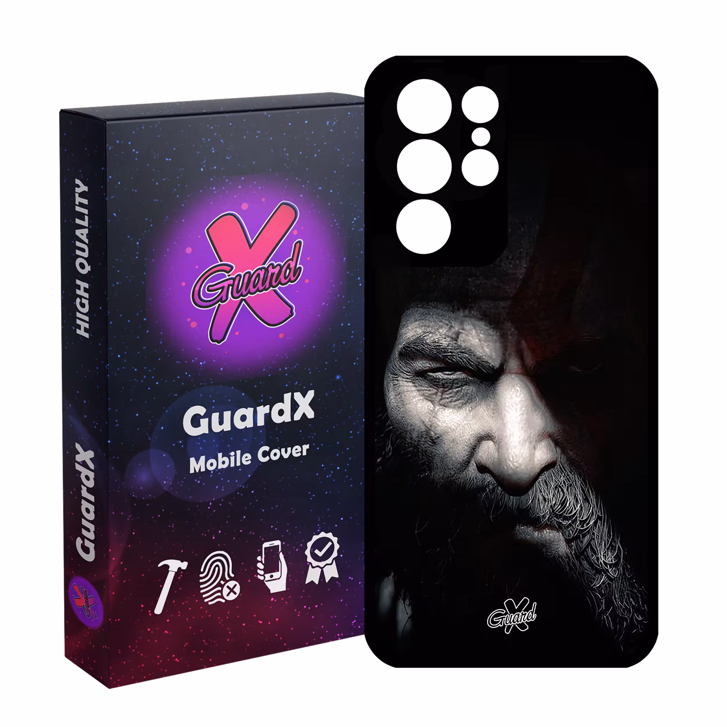 کاور گارد ایکس طرح God of War مدل Glass10418 مناسب برای گوشی موبایل سامسونگ Galaxy S21 Ultra