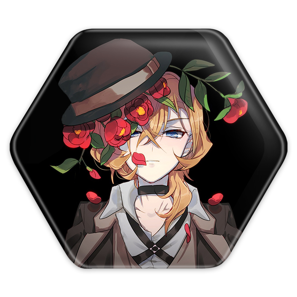 پیکسل خندالو طرح ناکاهارا چویا انیمه سگ های ولگرد بانگو مدل شش ضلعی کد 11768