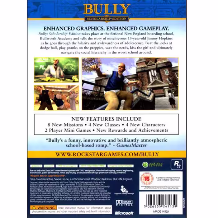 بازی bully مخصوص Xbox360