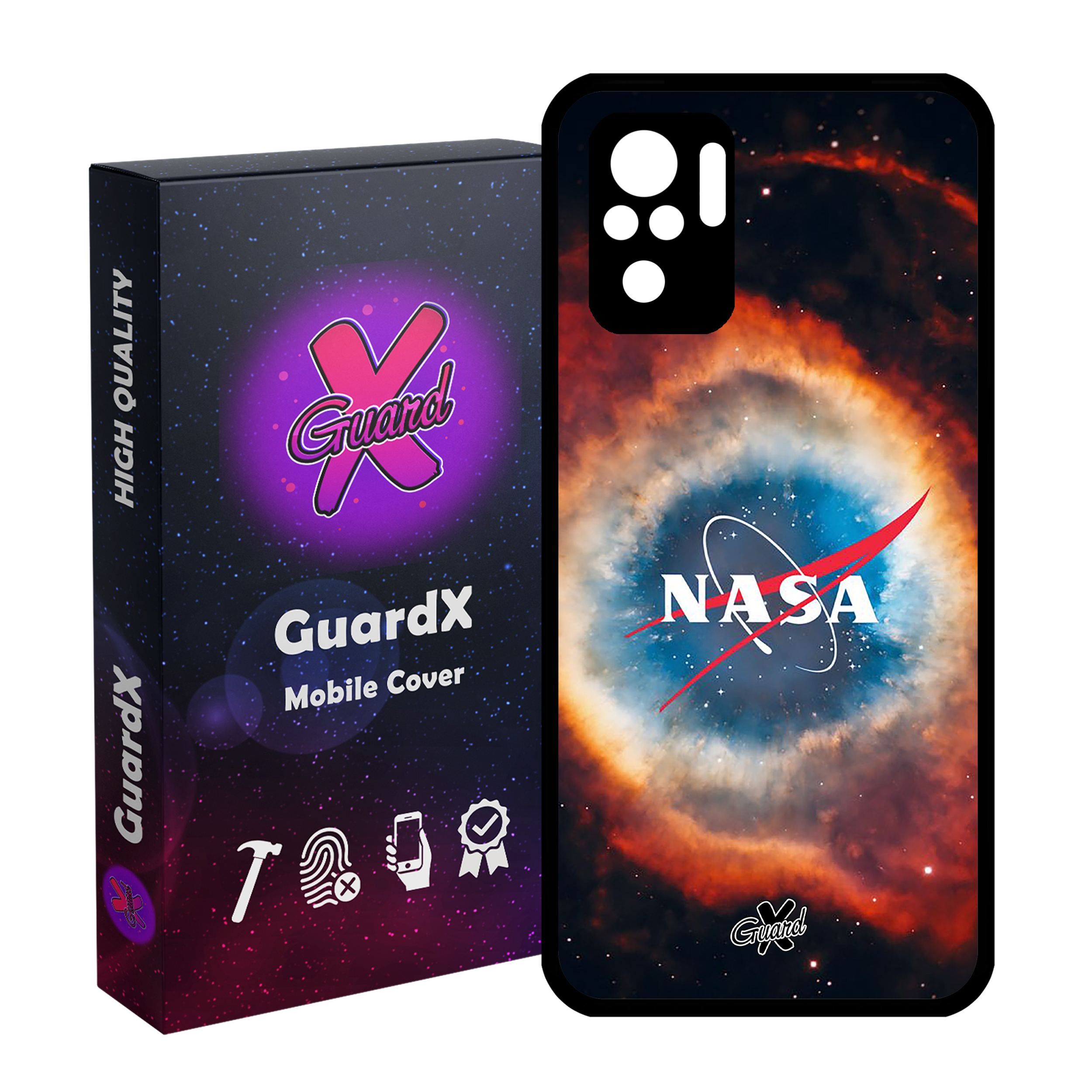 کاور گارد ایکس طرح Nasa مدل Glass10234 مناسب برای گوشی موبایل شیائومی Redmi Note 10 4G / Note 10S