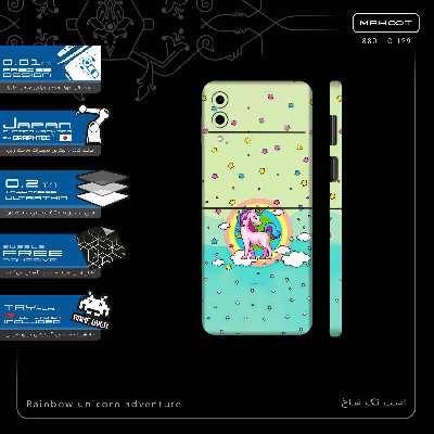 برچسب پوششی ماهوت مدل Rainbow unicorn adventure-FullSkin مناسب برای گوشی موبایل سامسونگ Galaxy Z Flip3 5G