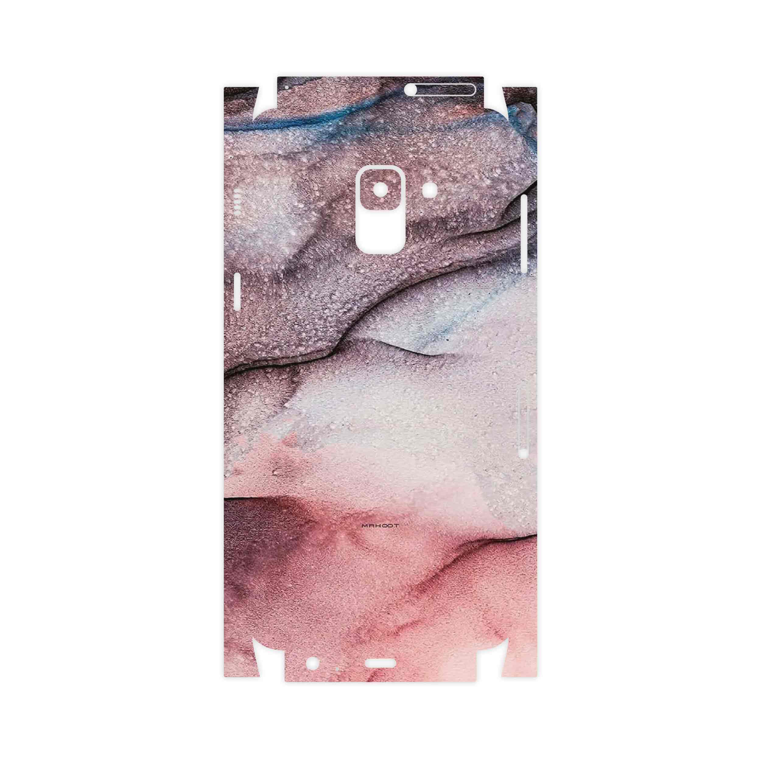 برچسب پوششی ماهوت مدل Smoky pink marble-FullSkin مناسب برای گوشی موبایل سامسونگ Galaxy A8 2018