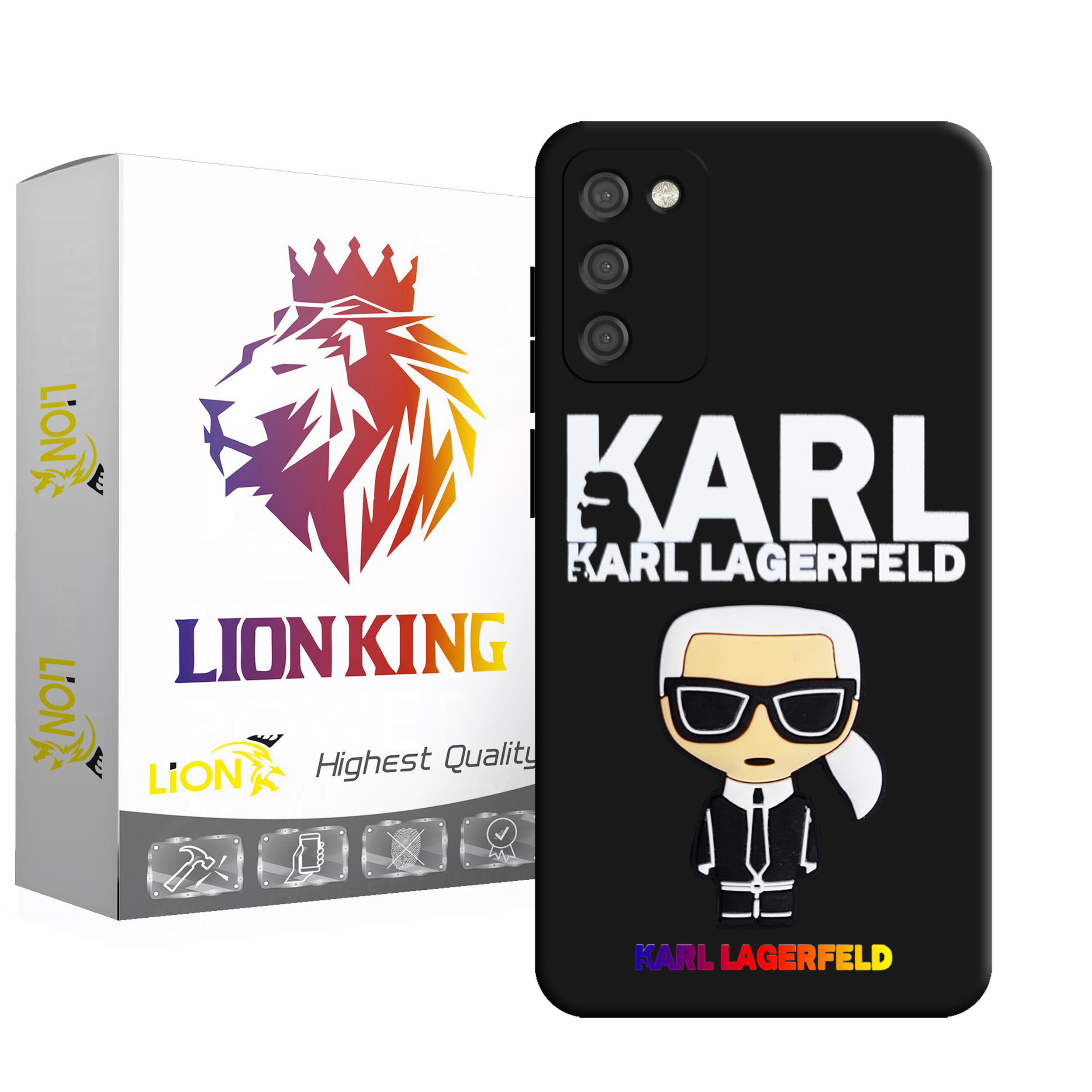 کاور لاین کینگ مدل مرد عینکی 3D مناسب برای گوشی موبایل شیائومی Poco M3