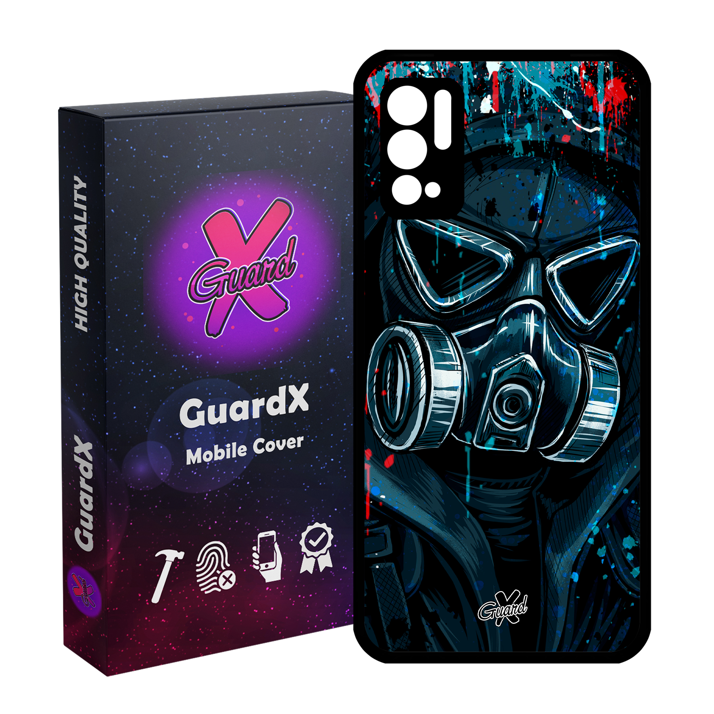 کاور گارد ایکس طرح Mask مدل Glass10170 مناسب برای گوشی موبایل شیائومی Redmi Note 10 5G / Poco M3 Pro