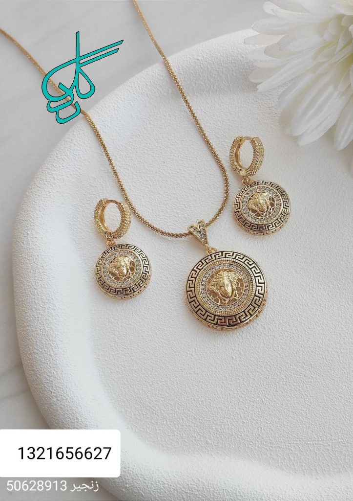 خرید نیم ست ورساچ طرح سیاه قلم کیفیت عالی رنگ ثابت کد 1715159 - ردگل