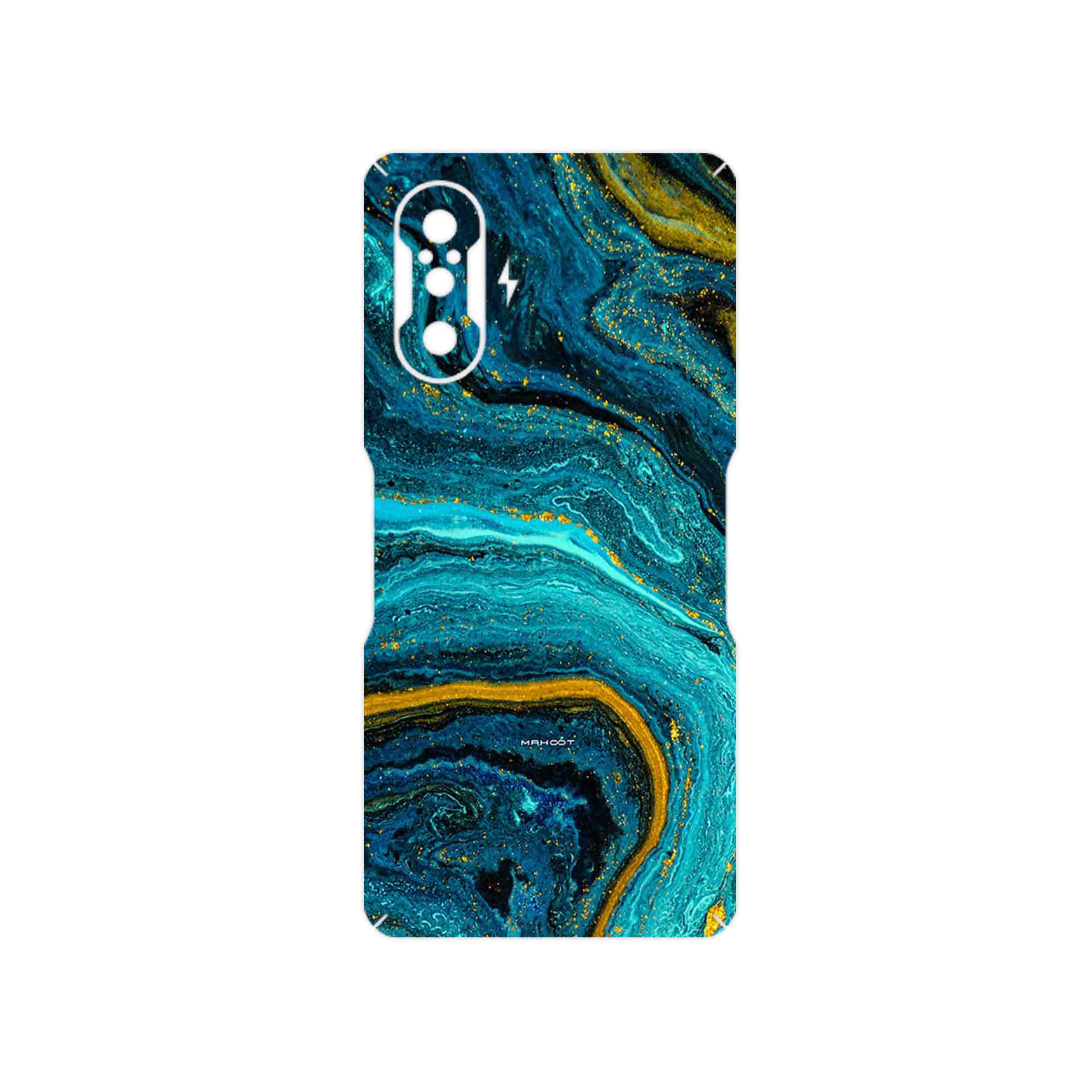 برچسب پوششی ماهوت مدل Turquoise marblewith golden streaks مناسب برای گوشی موبایل شیائومی Redmi K40 Gaming