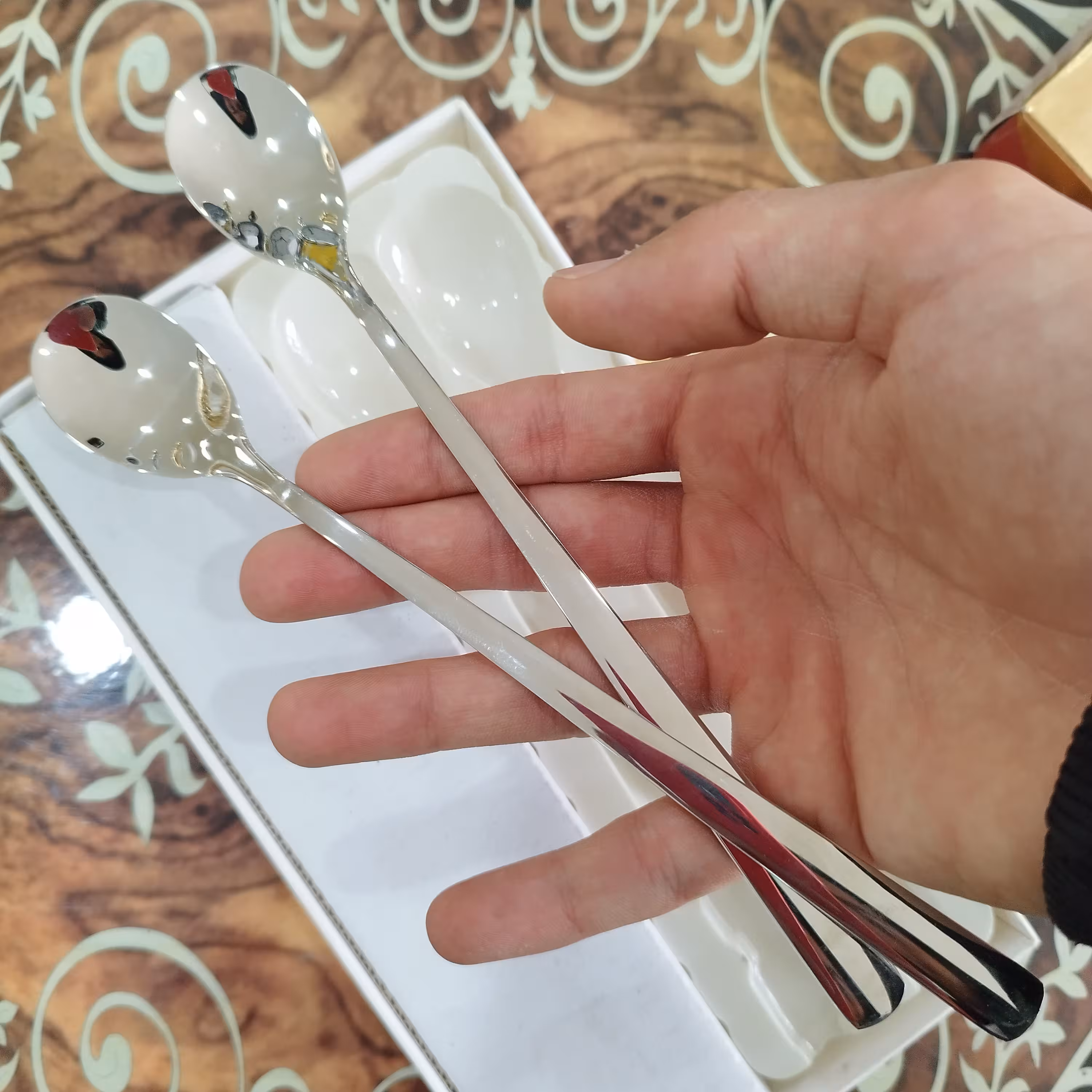 قاشق شربت خوری برند کابان KABAN مدل شیکاگو بسته 12 عددی