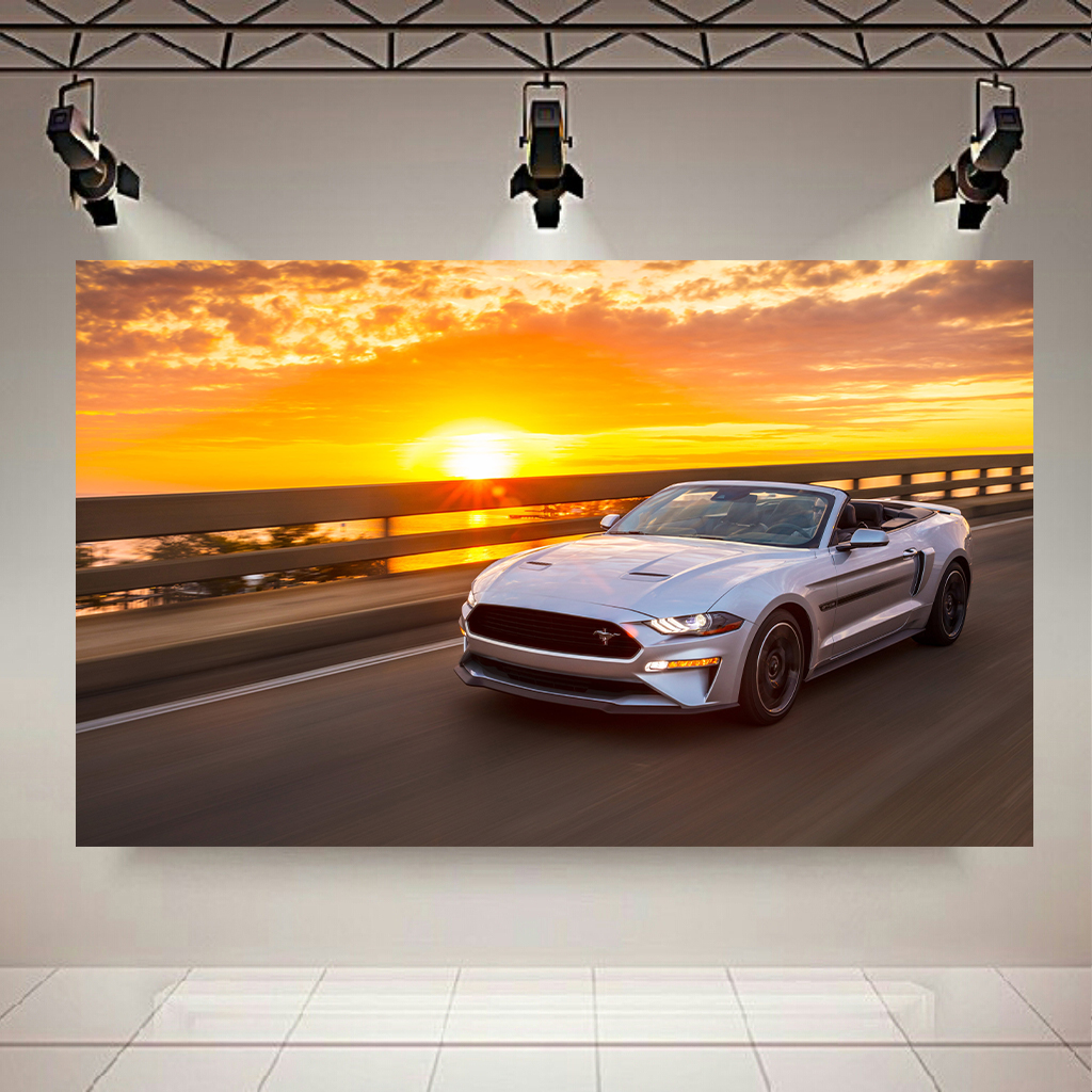 تابلو بوم طرح ماشین مدل Ford Mustang GT Convrtible کد AR2687