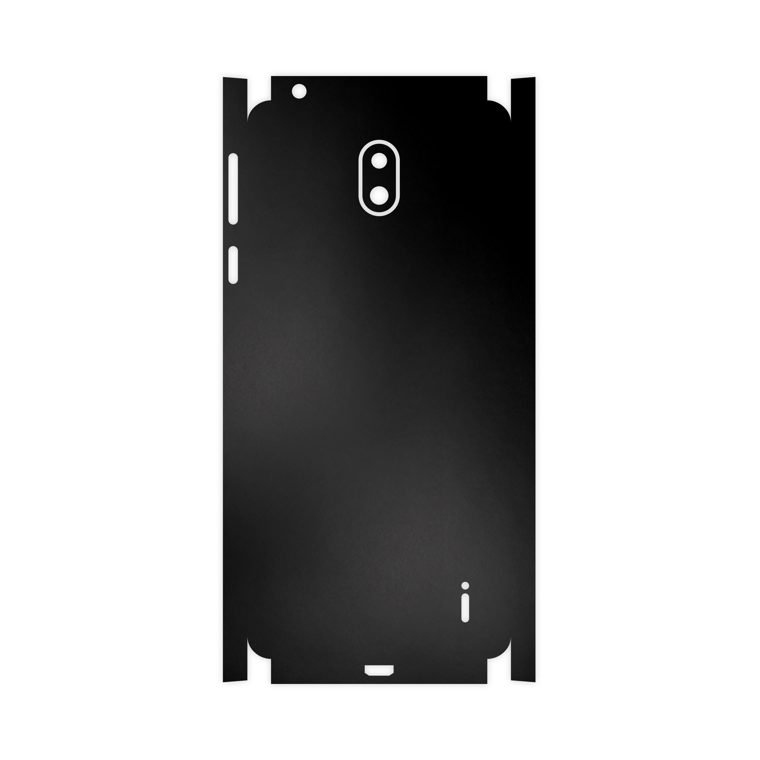 برچسب پوششی ماهوت مدل Black-Matte-FullSkin مناسب برای گوشی موبایل نوکیا 1 Plus