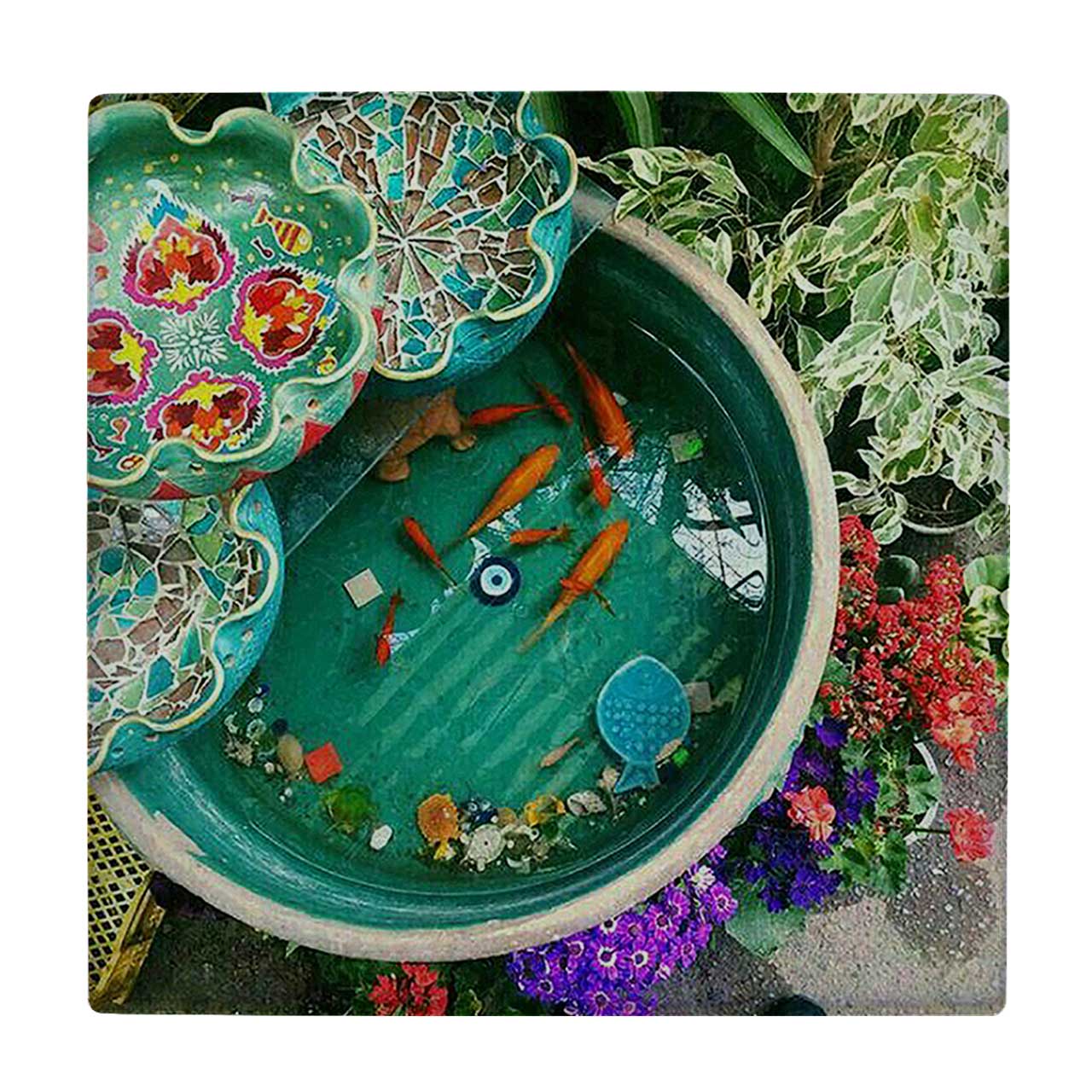  کاشی کارنیلا طرح حوض ماهی کد wkk577