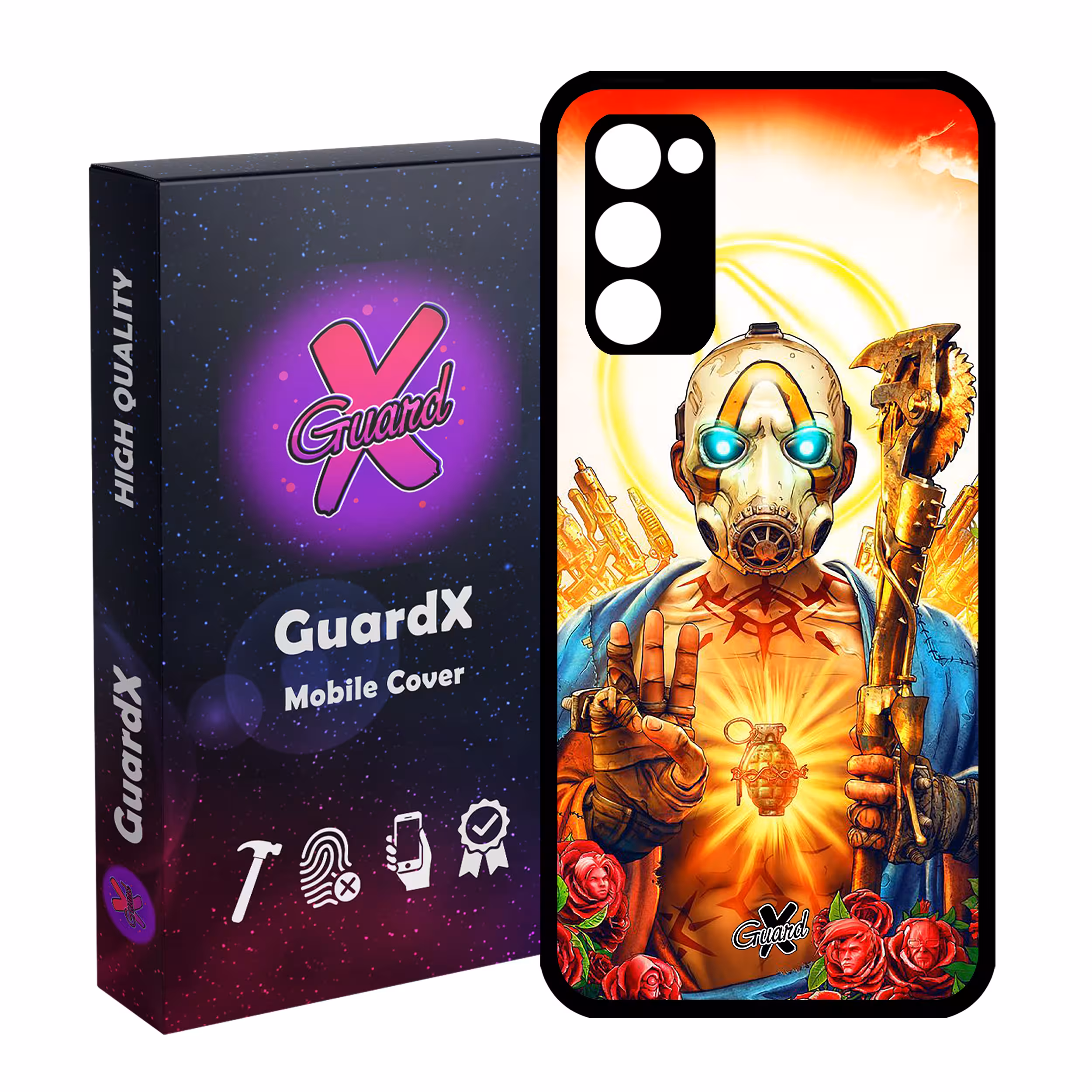 کاور گارد ایکس طرح Borderlands مدل Glass10068 مناسب برای گوشی موبایل سامسونگ Galaxy S20 FE