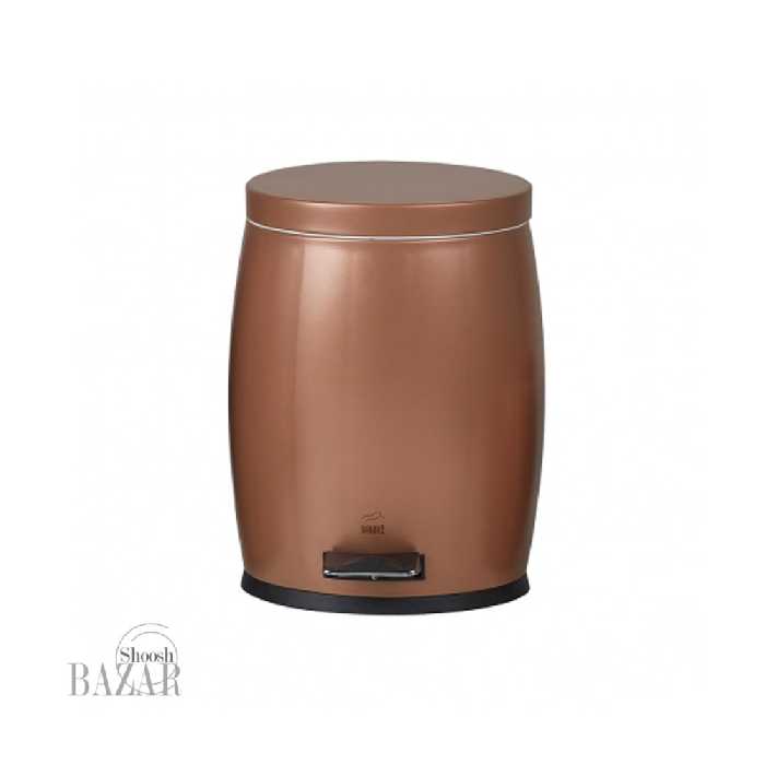 سطل زباله پدال دار 14 لیتری خمره ای مسی فلزی بهازکالا 16626032