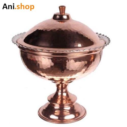شکلات خوری مسی مدل پایه دار کد7