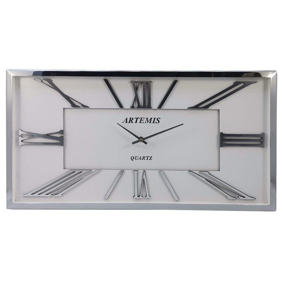 ساعت دیواری آرتمیس مدل 2027 سیلور (نقره ای) صفحه سفید