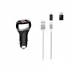 شارژر فندکی الدینیو مدل C2 به همراه کابل تبدیل microUSB/ لایتنینگ/USB-C