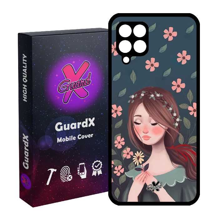 کاور گارد ایکس طرح Girl مدل Glass10332 مناسب برای گوشی موبایل سامسونگ Galaxy A22 4G