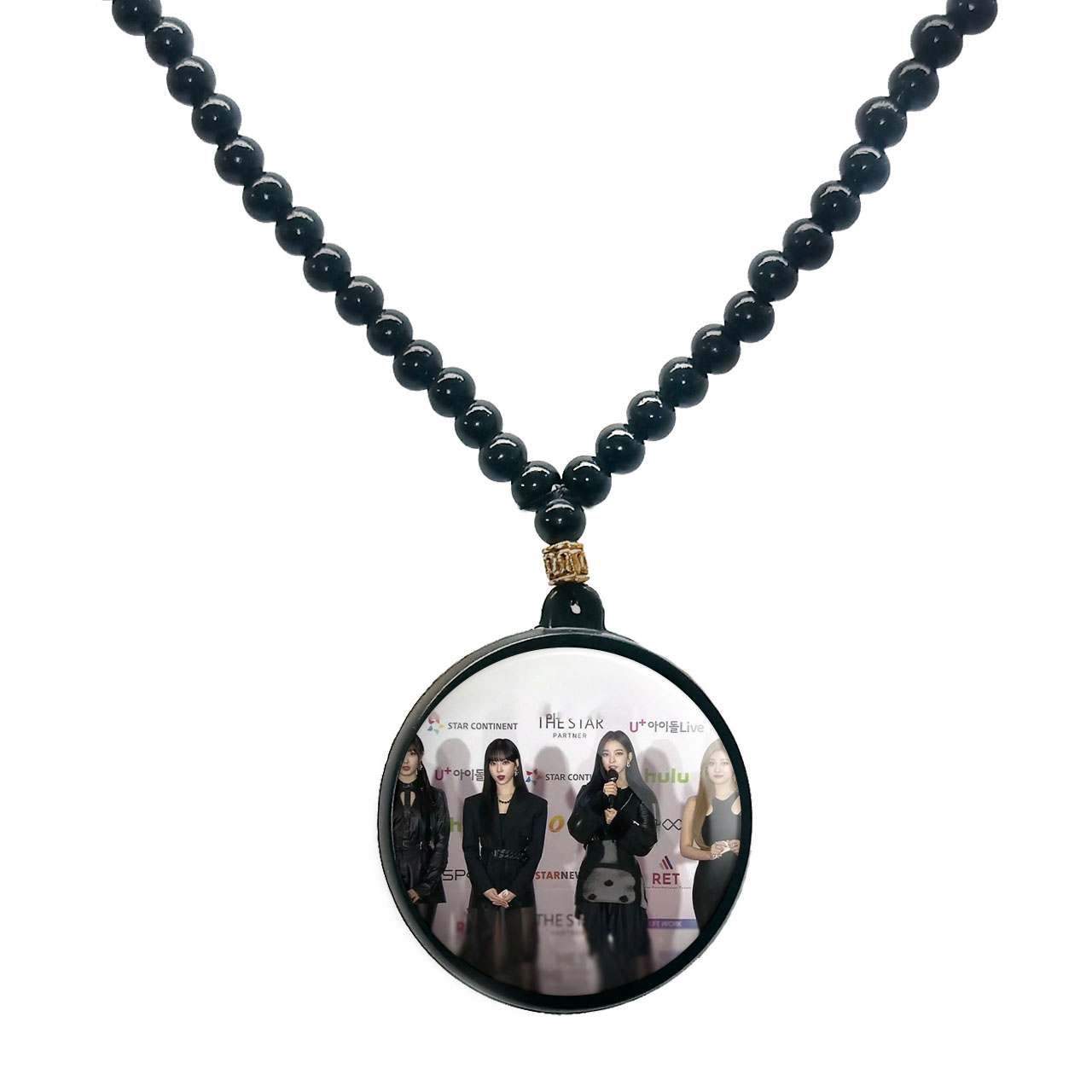 گردنبند پرمانه طرح aespa کد pmd.18468 مدل دو طرفه