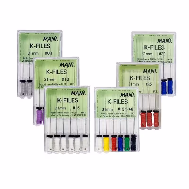 K فایل دستی مانی 31 میلیمتر K File MANI 31mm - فروشگاه اینترنتی مواد و تجهیزات دندانپزشکی
