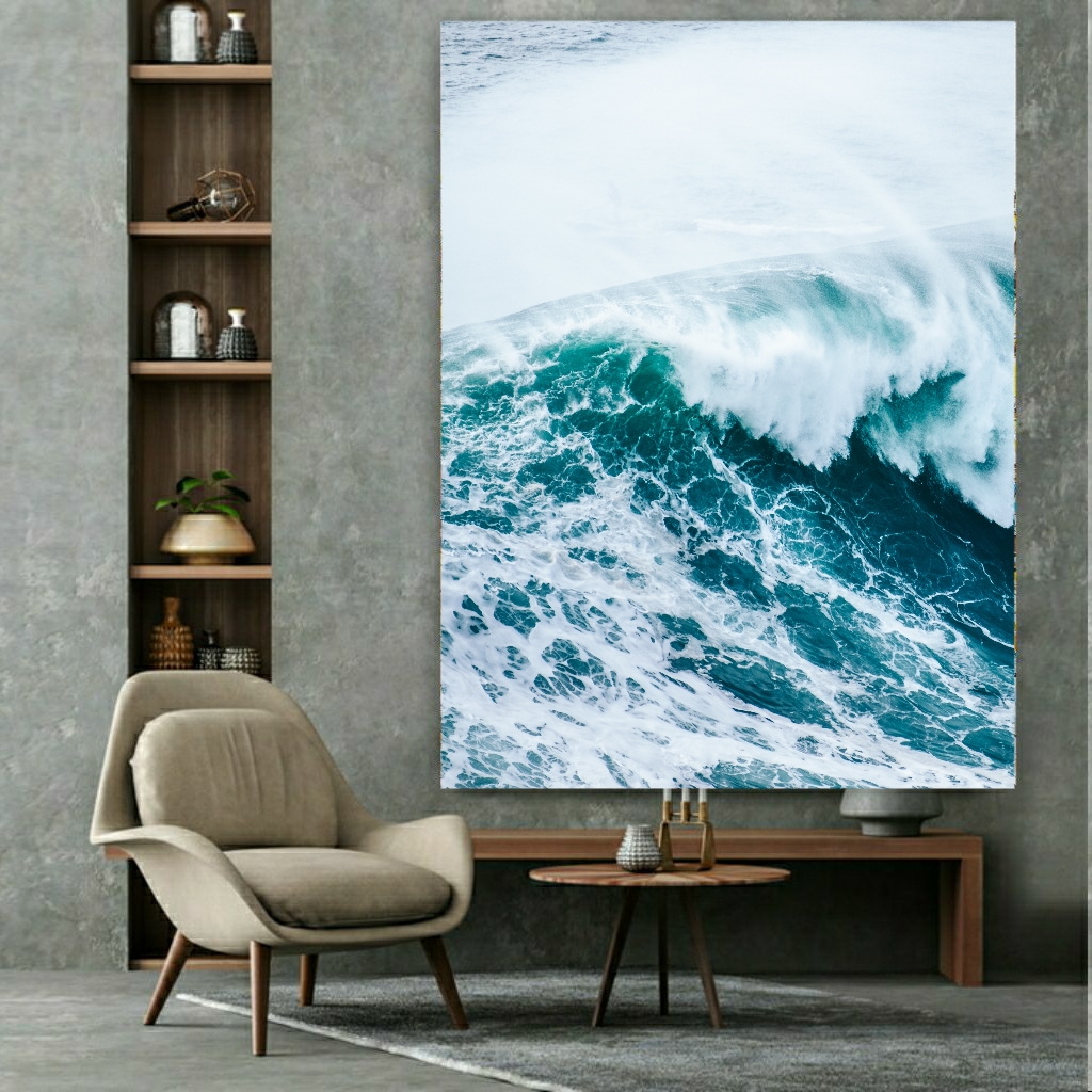 تابلو بوم طرح فنگ شویی مدل موج دریا کد SDB1806