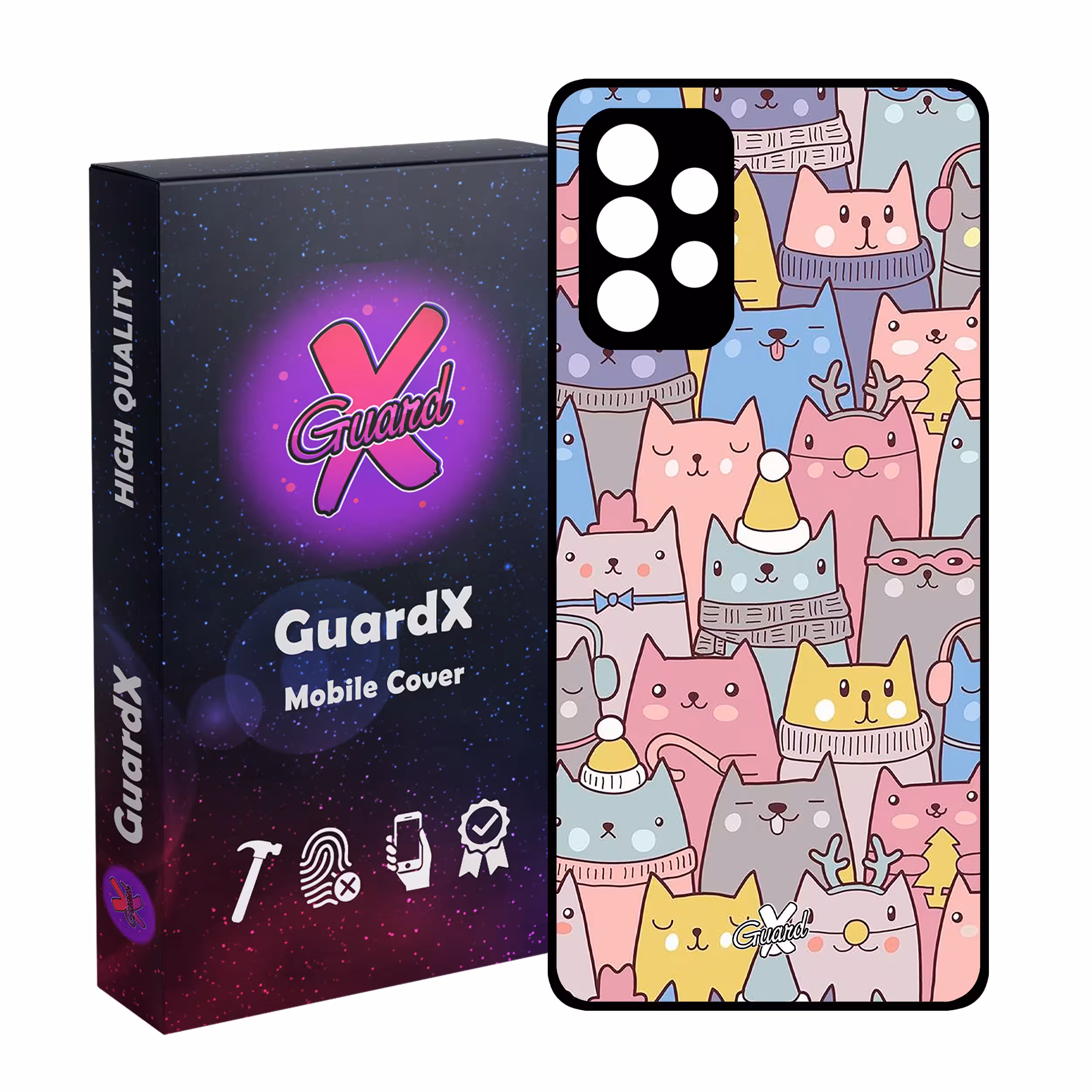 کاور گارد ایکس طرح Cat مدل Glass10074 مناسب برای گوشی موبایل سامسونگ Galaxy A52s