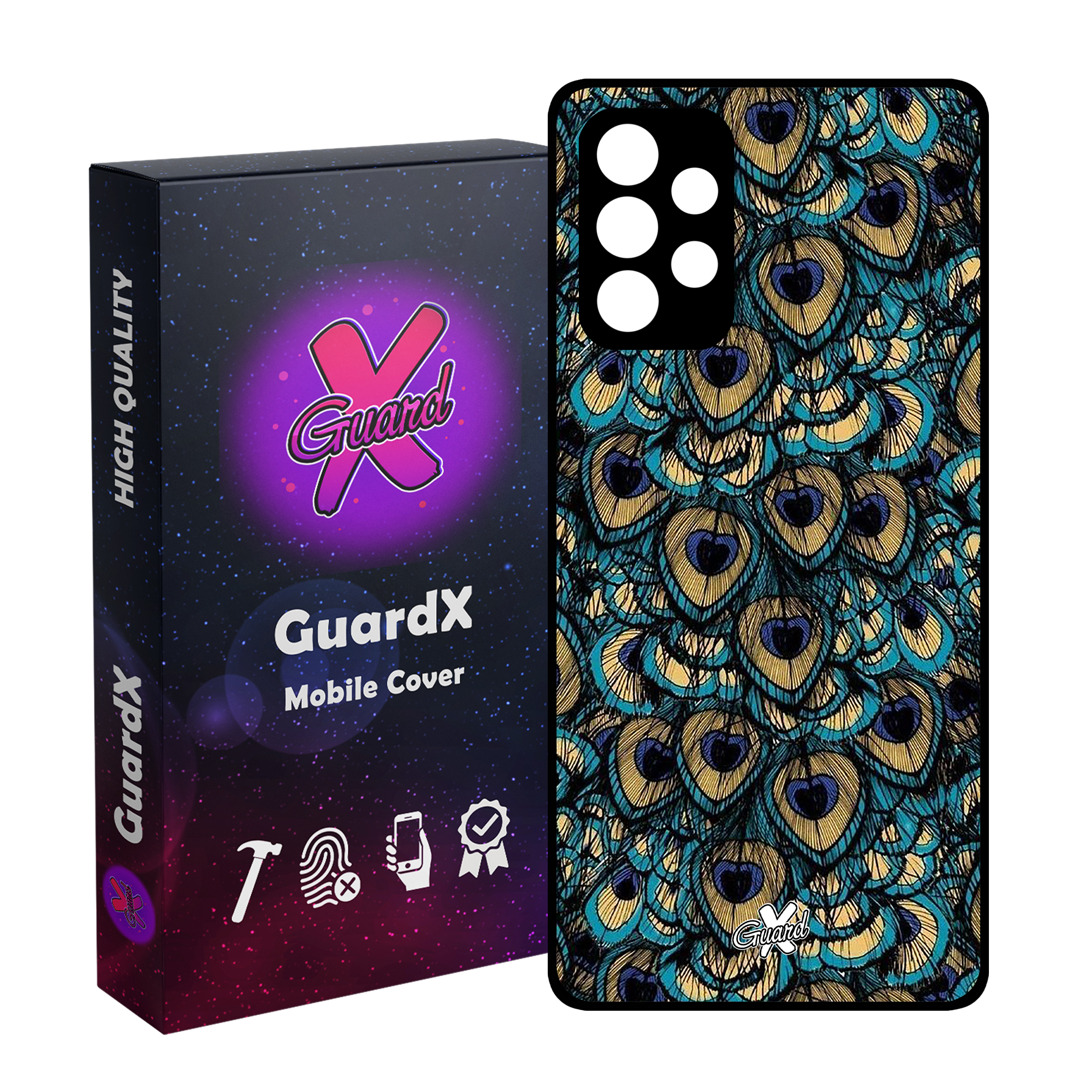 کاور گارد ایکس طرح Peacock مدل Glass10092 مناسب برای گوشی موبایل سامسونگ Galaxy A52s