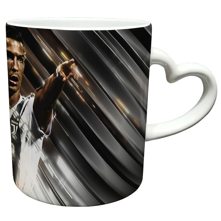 ماگ مدل دسته قلبی طرح رونالدو کد 187