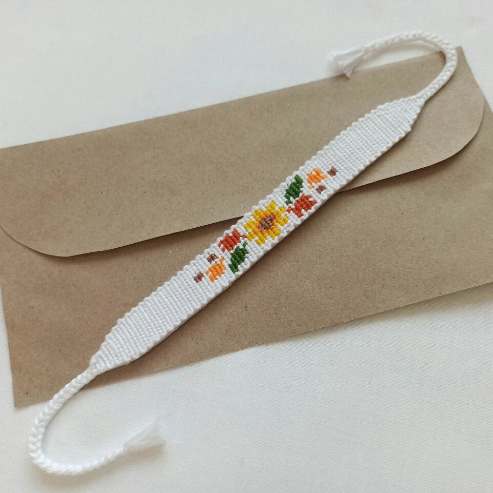 دستبند بافت مدل گل 