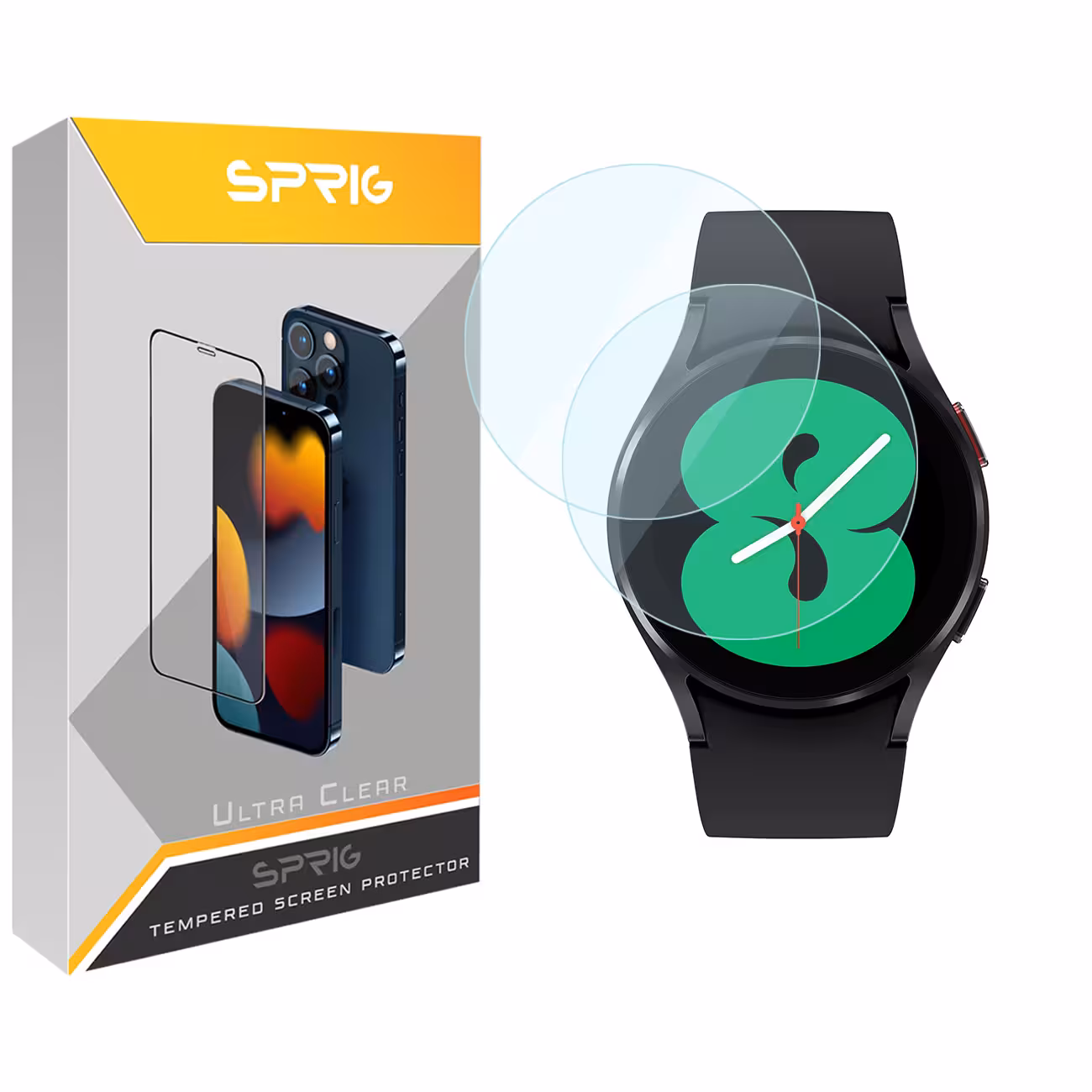 محافظ صفحه نمایش اسپریگ مدل SPG مناسب برای ساعت هوشمند سامسونگ Galaxy Watch 4 40mm بسته دو عددی