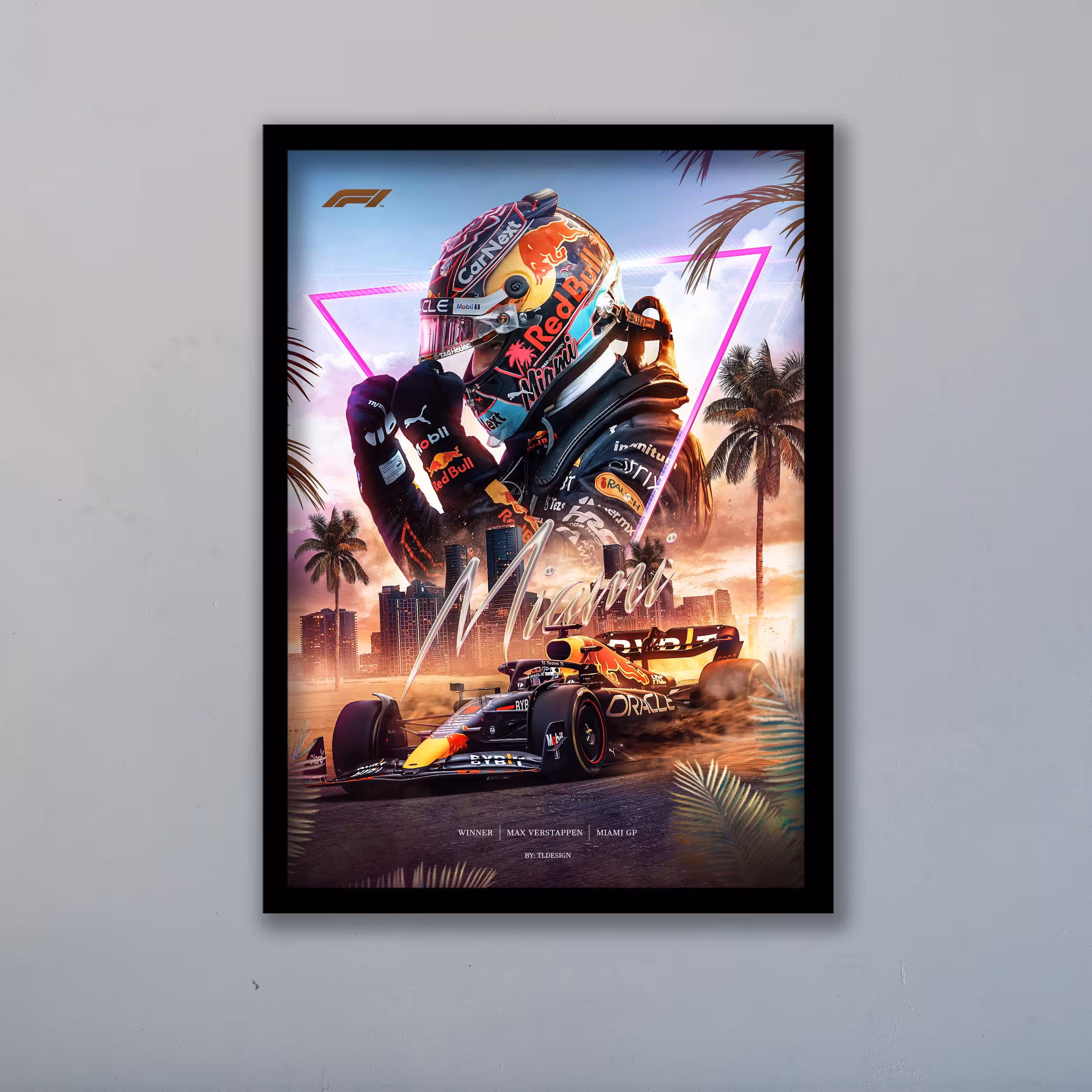 تابلو مدل فرمول یک مکس ورشتپن Verstappen کد LA-F1G1016B