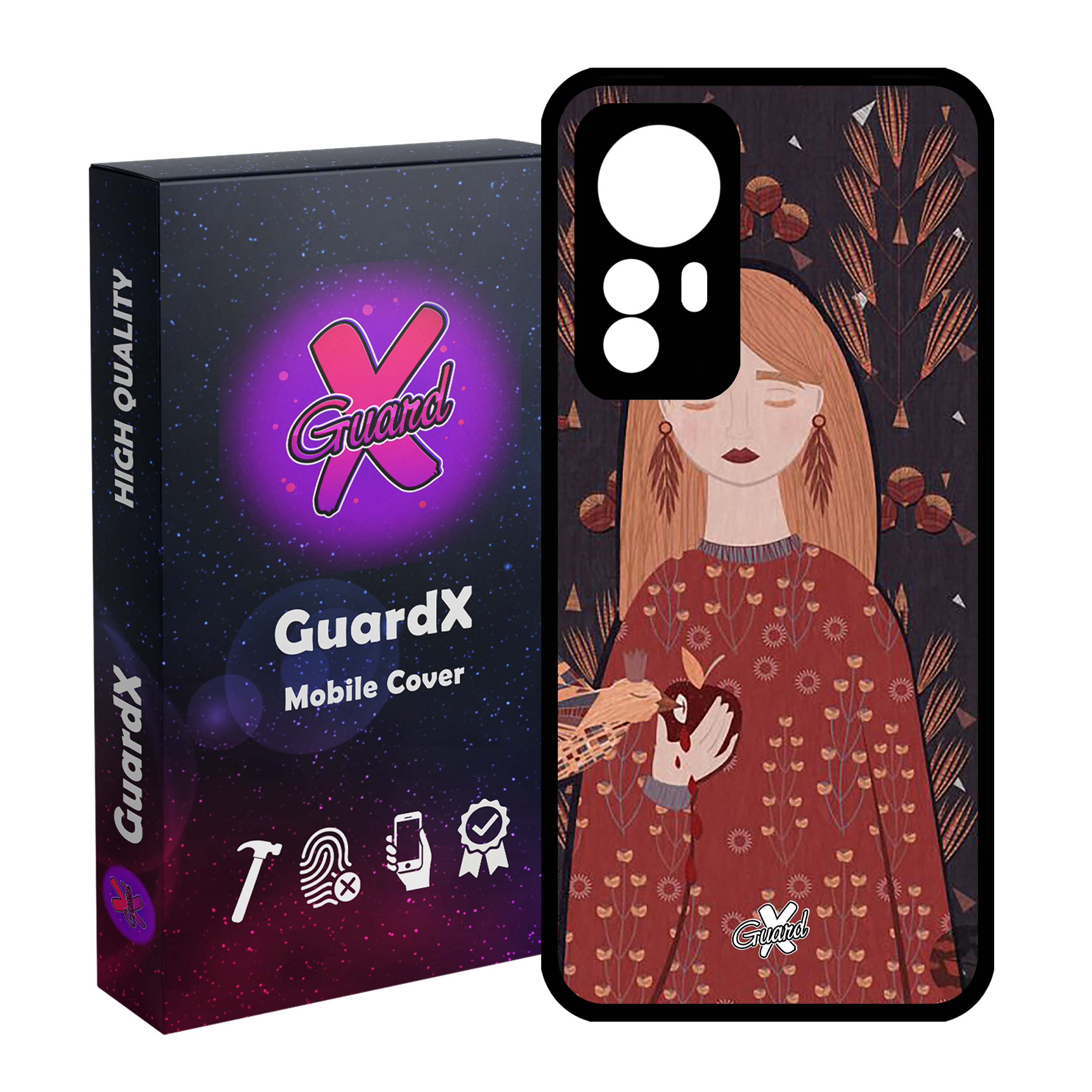 کاور گارد ایکس طرح دختر مدل Glass10413 مناسب برای گوشی موبایل شیائومی Mi 12 Pro/Mi 12S Pro