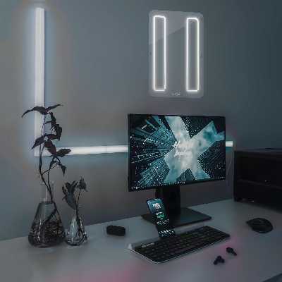 چراغ دیواری نئون دیزاین مدل Pause_WHT