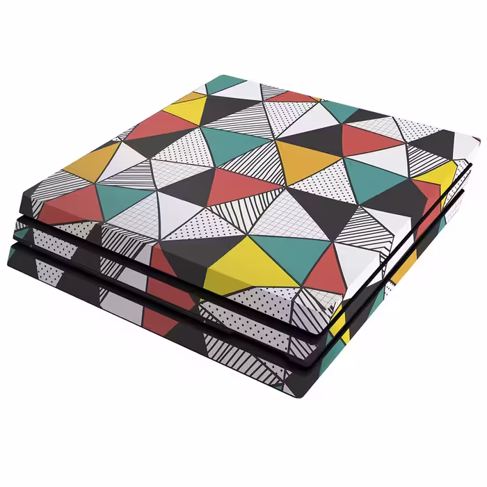 برچسب افقی پلی استیشن 4 پرو ونسونی طرح Triangular Geometric