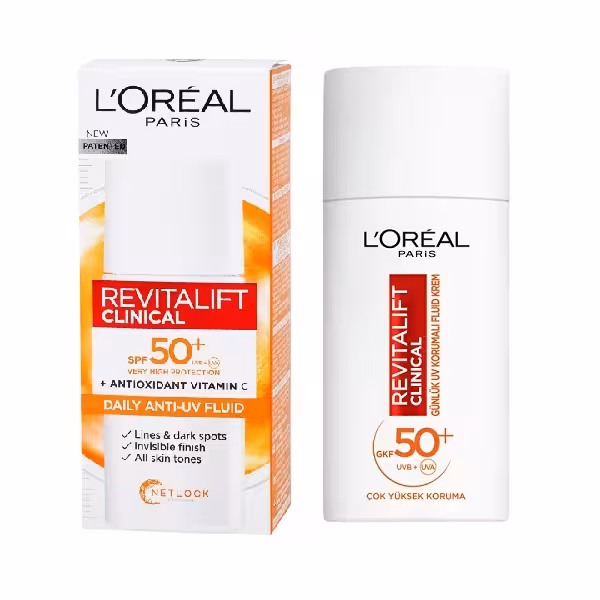 ضد آفتاب فلوئیدی ضدلک بی رنگ رویتالیفت لورال  SPF50