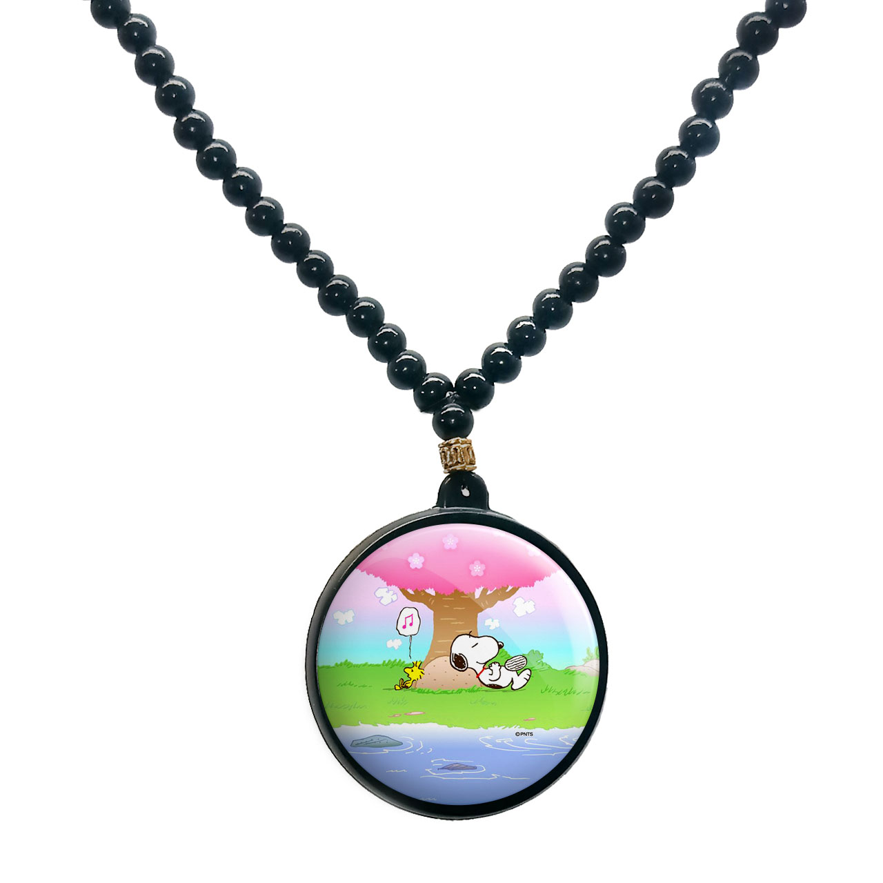 گردنبند پرمانه طرح اسنوپی کد pmd.14519 مدل دو طرفه