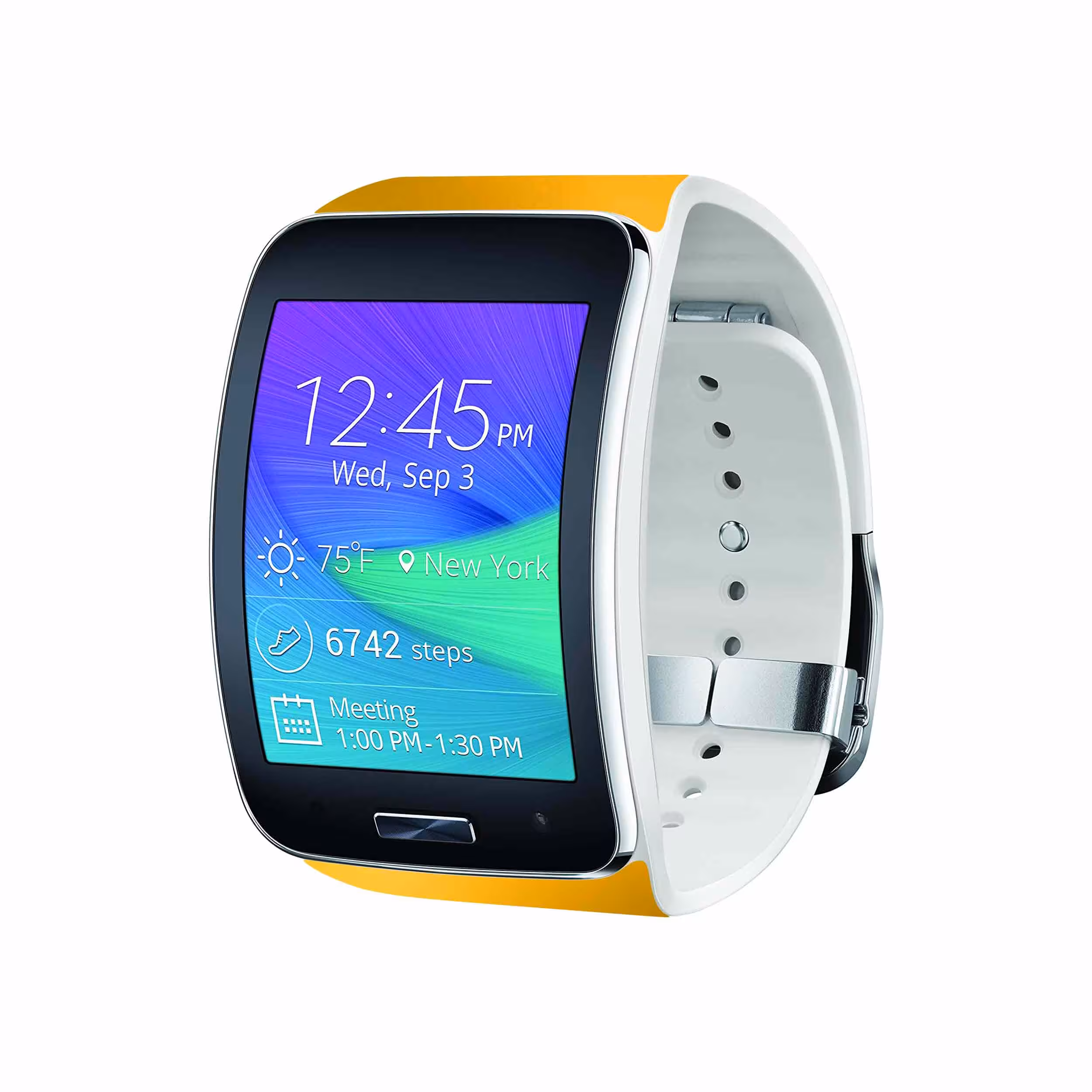 برچسب ماهوت طرح Matte-Deep-Mustard مناسب برای ساعت هوشمند سامسونگ Galaxy Gear S