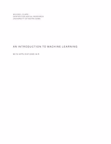 خرید و دانلود نسخه کامل کتاب An Introduction to Machine learning: with Application in R