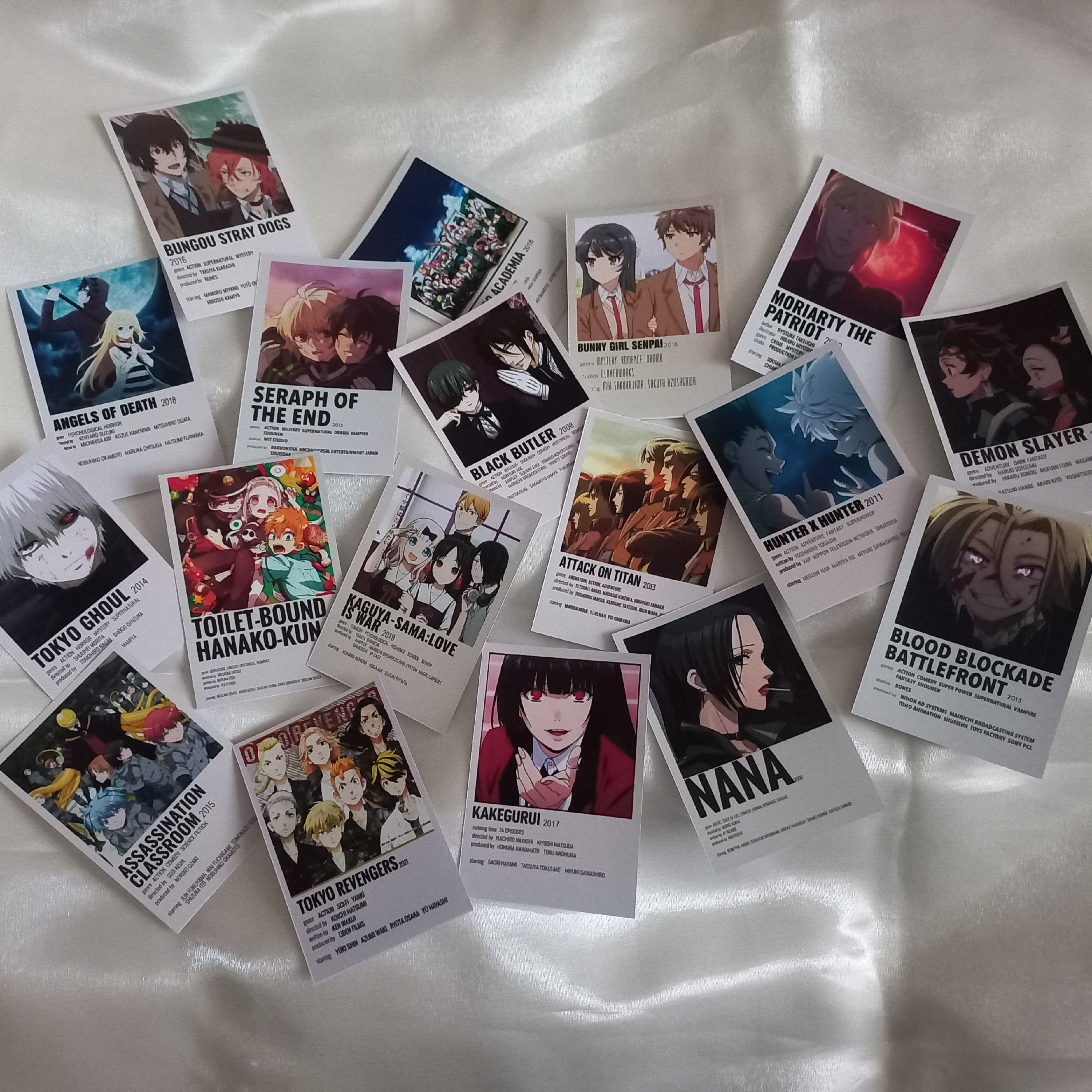 پک 18 تایی فوتوکارت اطلاعات انیمه ای