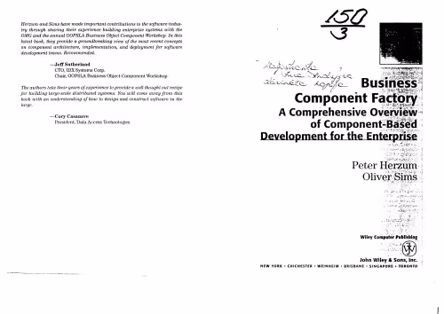 خرید و دانلود نسخه کامل کتاب Business Components Factory: A Comprehensive Overview of Component-Based Development for the Enterprise