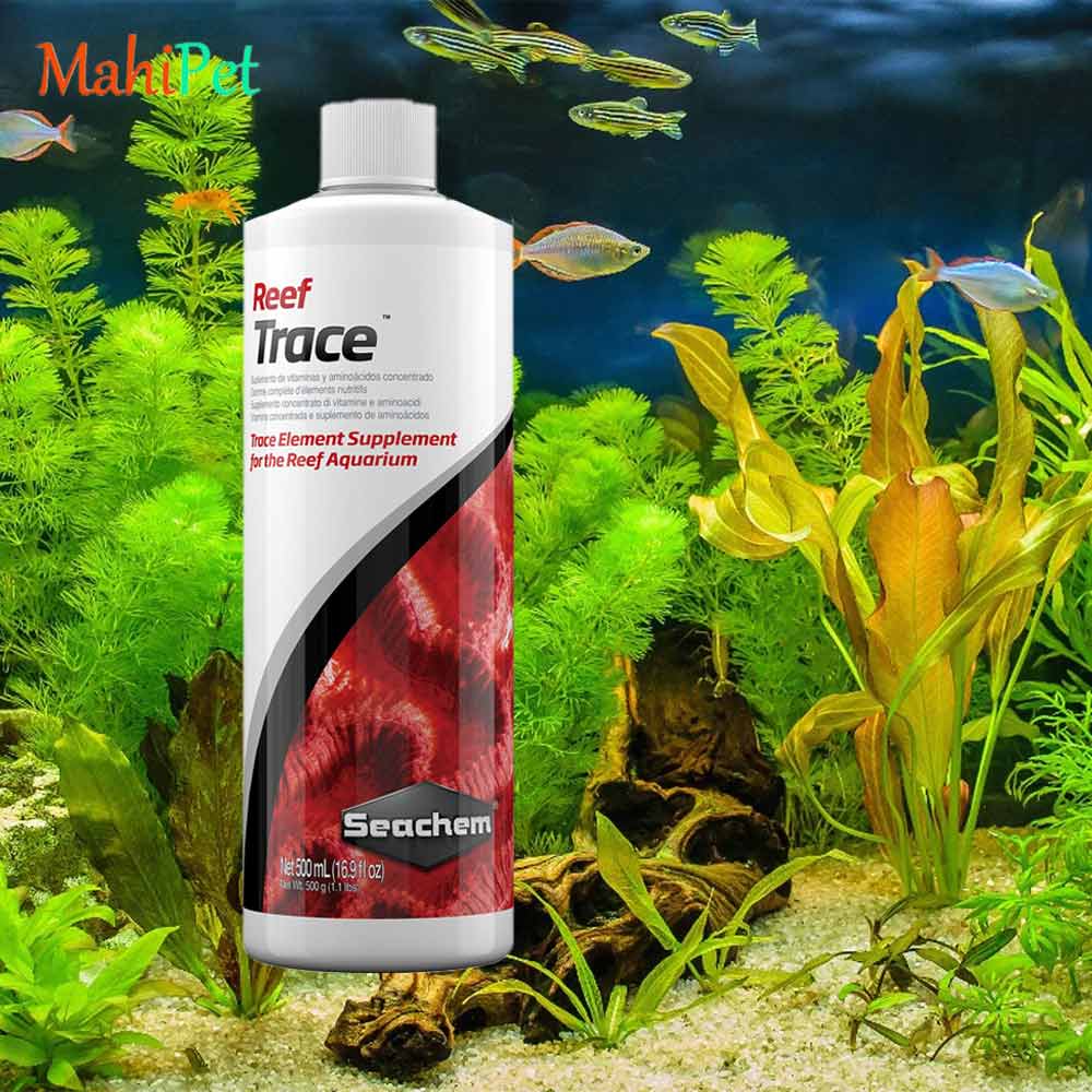 محلول عناصر کمیاب مرجان آکواریوم آب شور سیچم seachem Reef Trace سایز 500 میلی لیتر