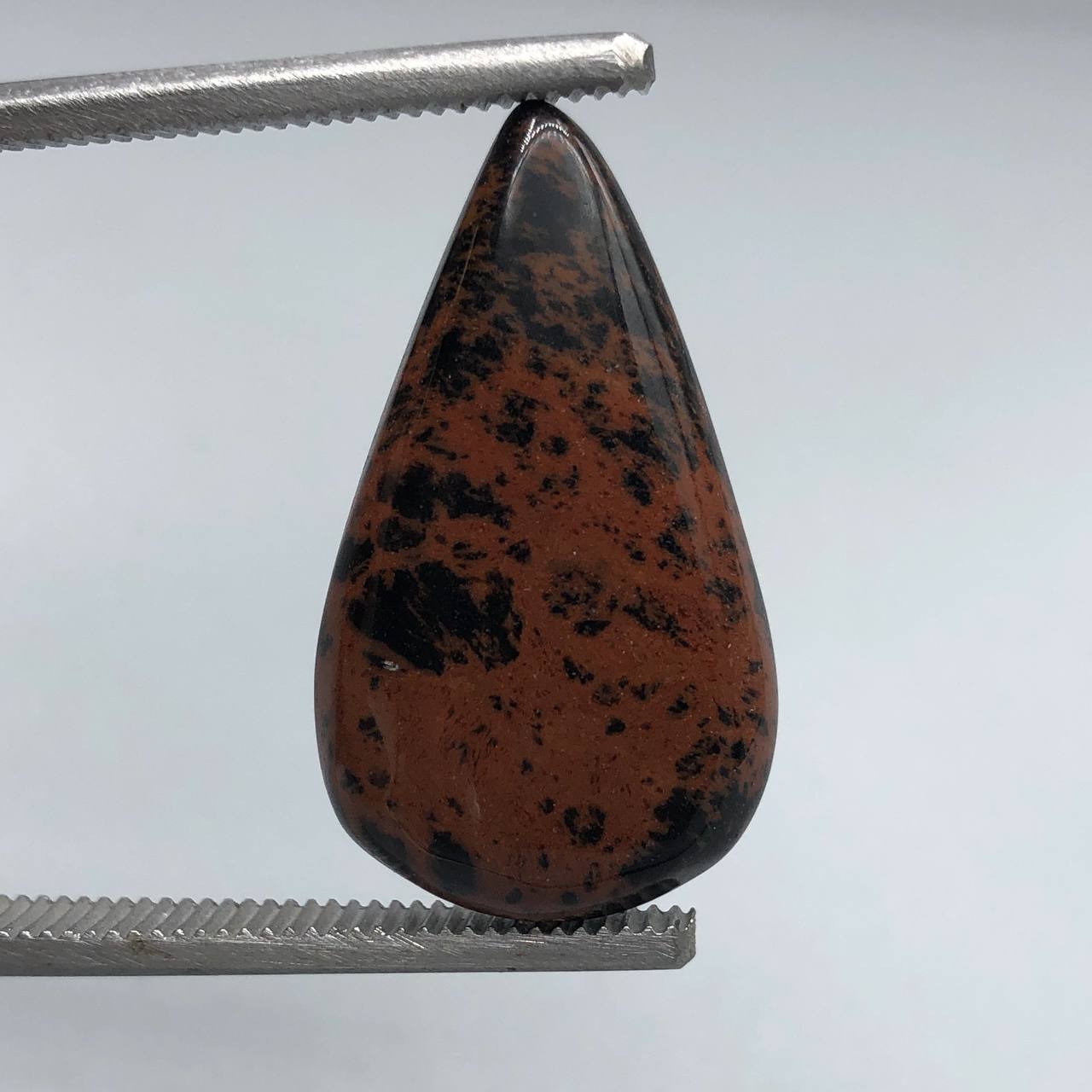 سنگ ماهاگونی ابسیدین طبیعی بیضی 7596