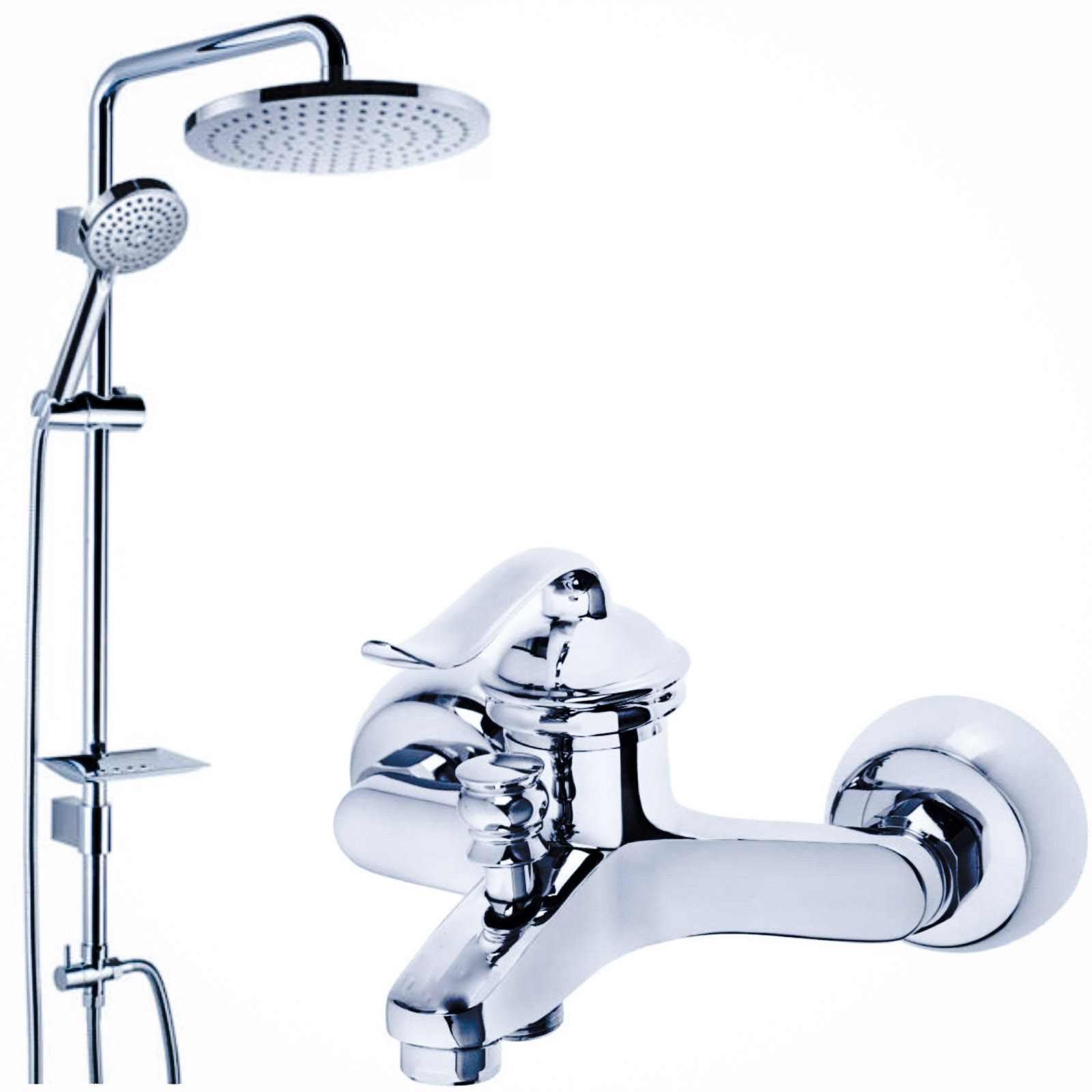 شیر حمام شیرالات رز مدل هلن  نایس به همراه علم دوش حمام