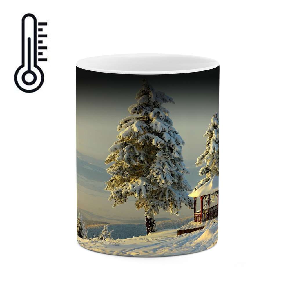 ماگ حرارتی کاکتی طرح منظره برفی مدل mgh14953