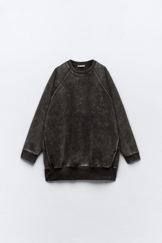 پیراهن مخملی زنانه زارا SWEATSHIRT DRESS | تهران زارا TehranZara
