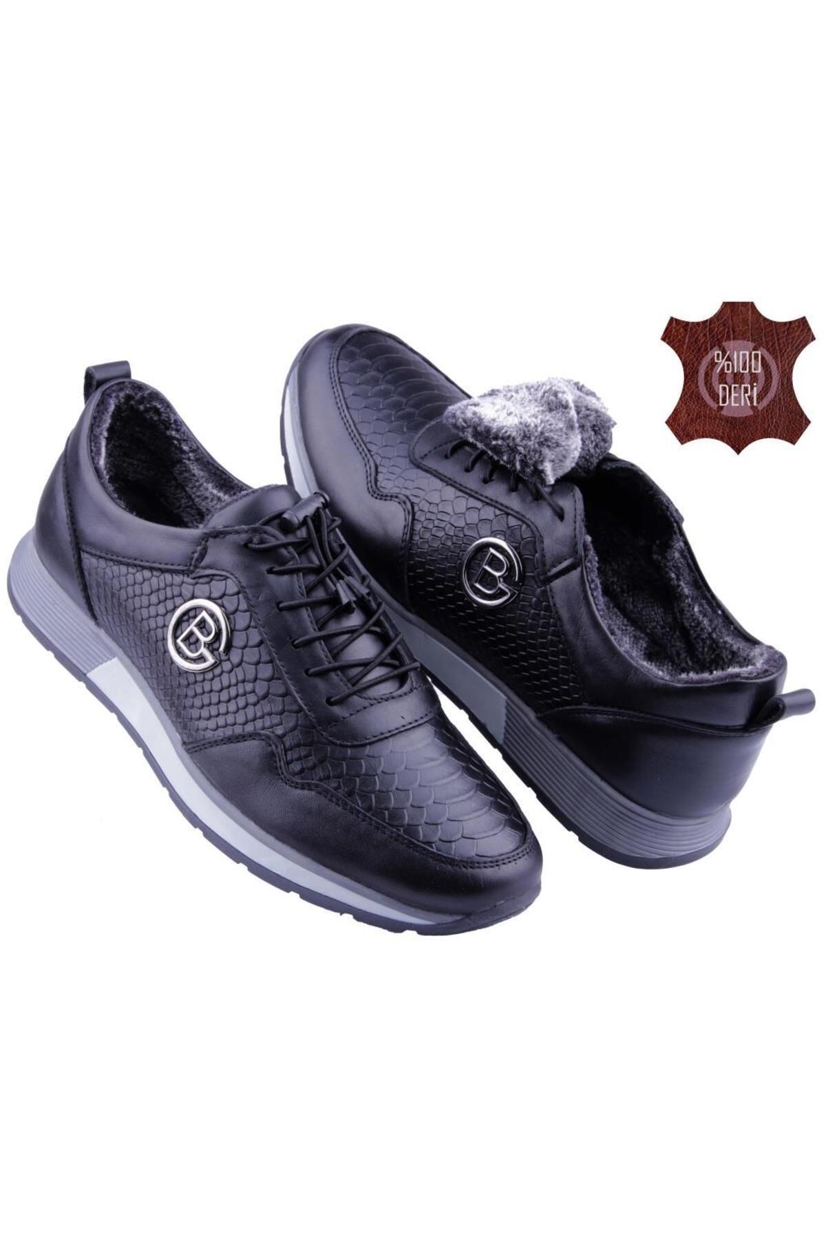 کفش های کژوال مشکی مردانه چرم واقعی سرد خاک روزانه شیک DETECTOR