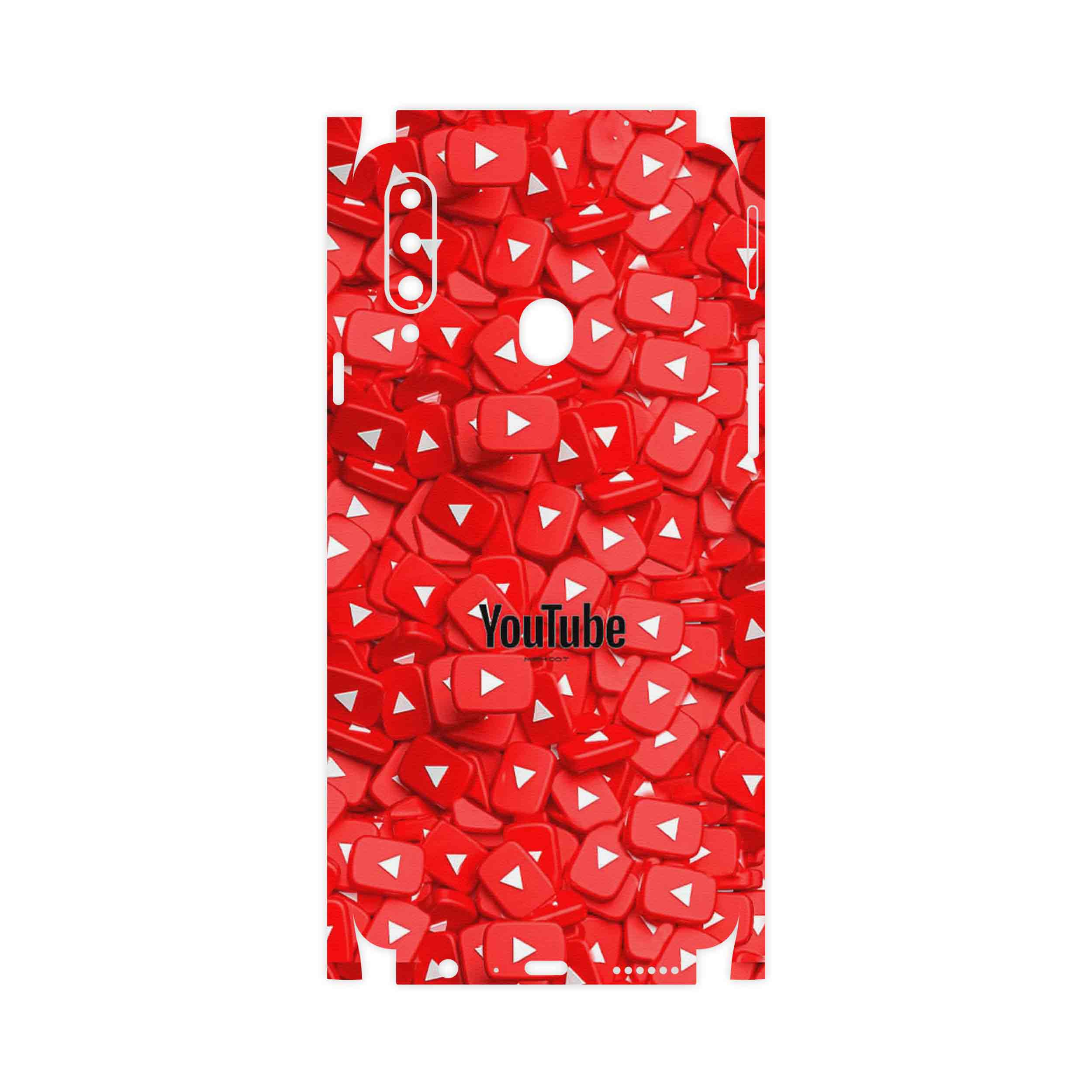 برچسب پوششی ماهوت مدل Youtube-FullSkin مناسب برای گوشی موبایل سامسونگ Galaxy A20s